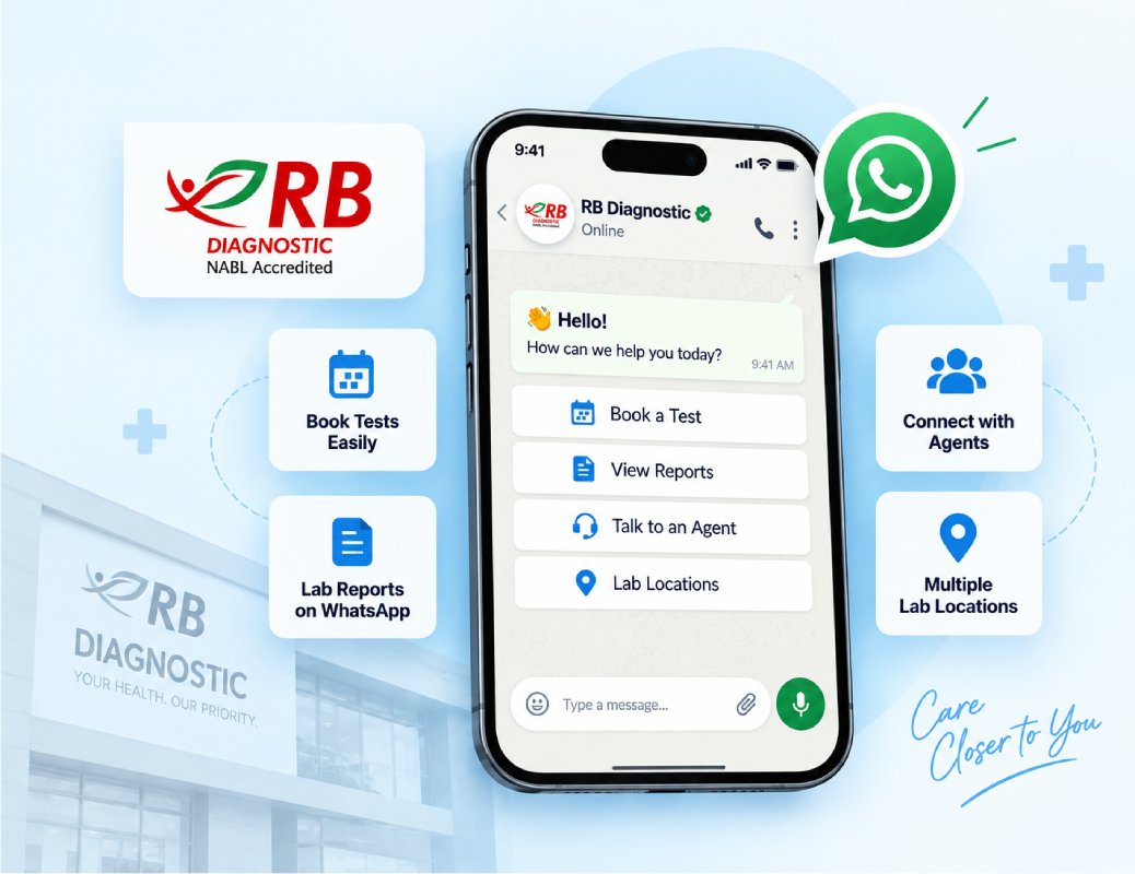 Patient using WhatsApp on mobile device