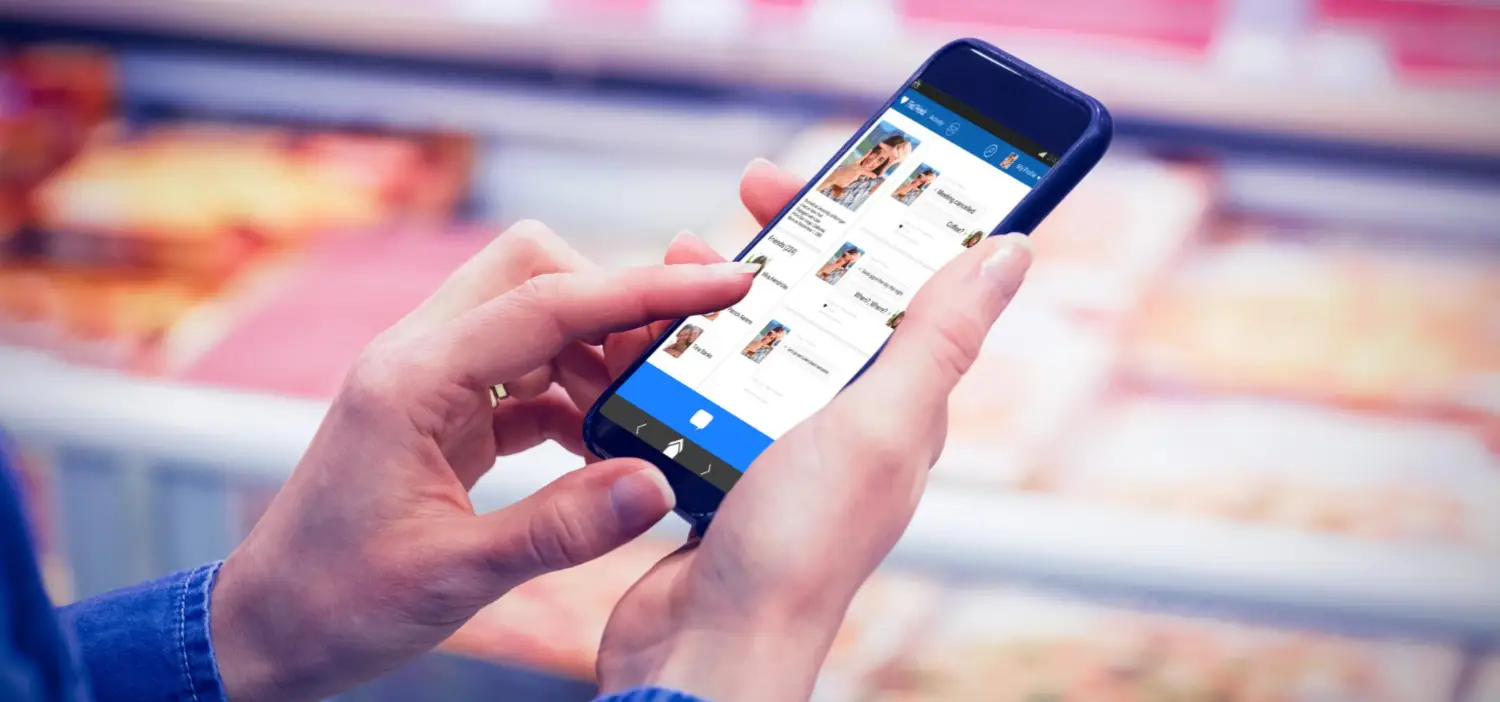 Mobile commerce (m-commerce) illustration