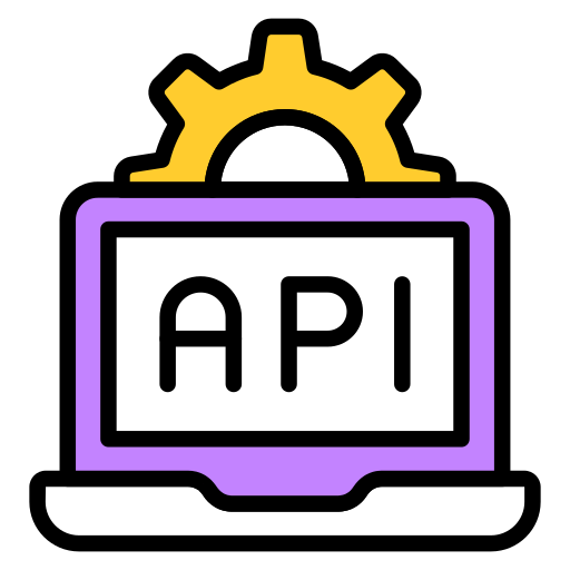 API icon representing integrations with brokers, listings and payment gateways