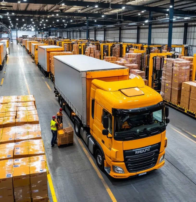 Logistics contact center support illustration