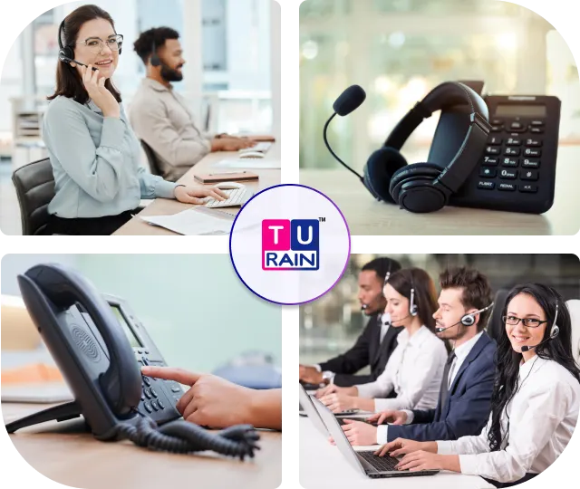 Illustration of cloud-based BPO outsourcing with AI-assisted workflows and omnichannel customer support