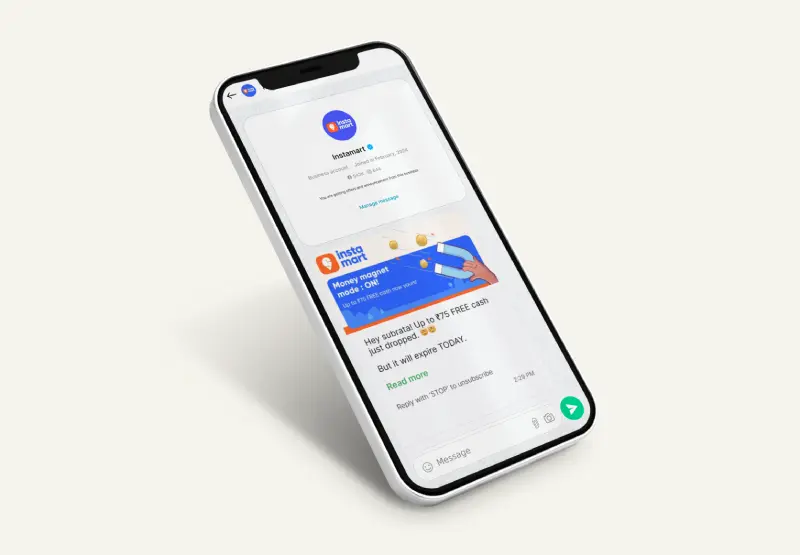 WhatsApp Business API channel for customer support, follow-ups and ticket updates